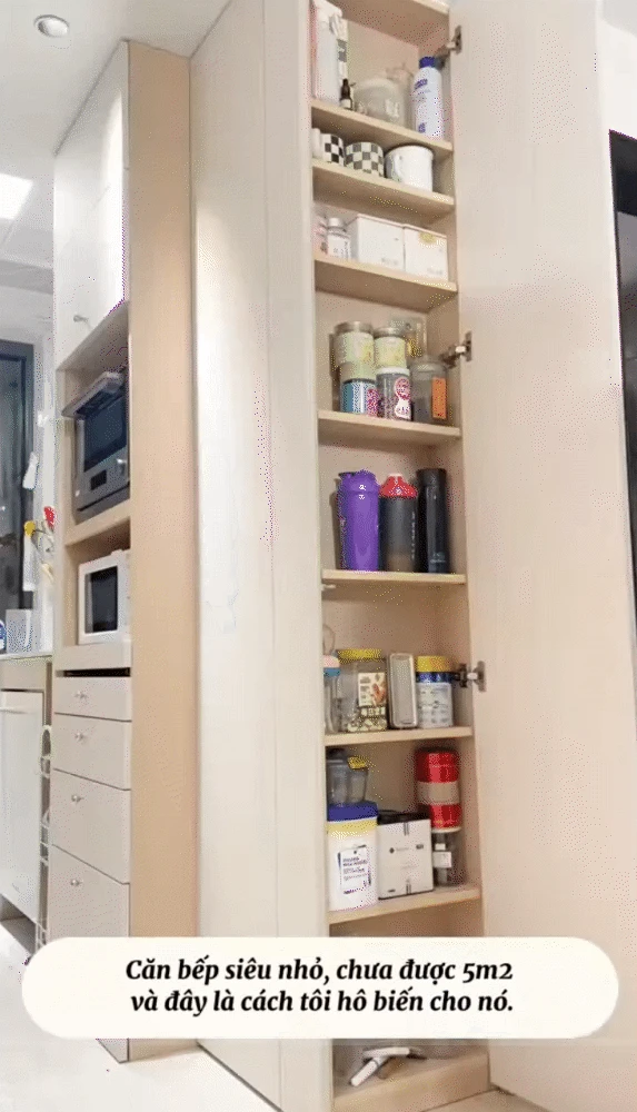 Căn bếp vẻn vẹn 5m2 nhưng vi diệu đến mức chị em phải bất ngờ đến từng chi tiết - Hình 6
