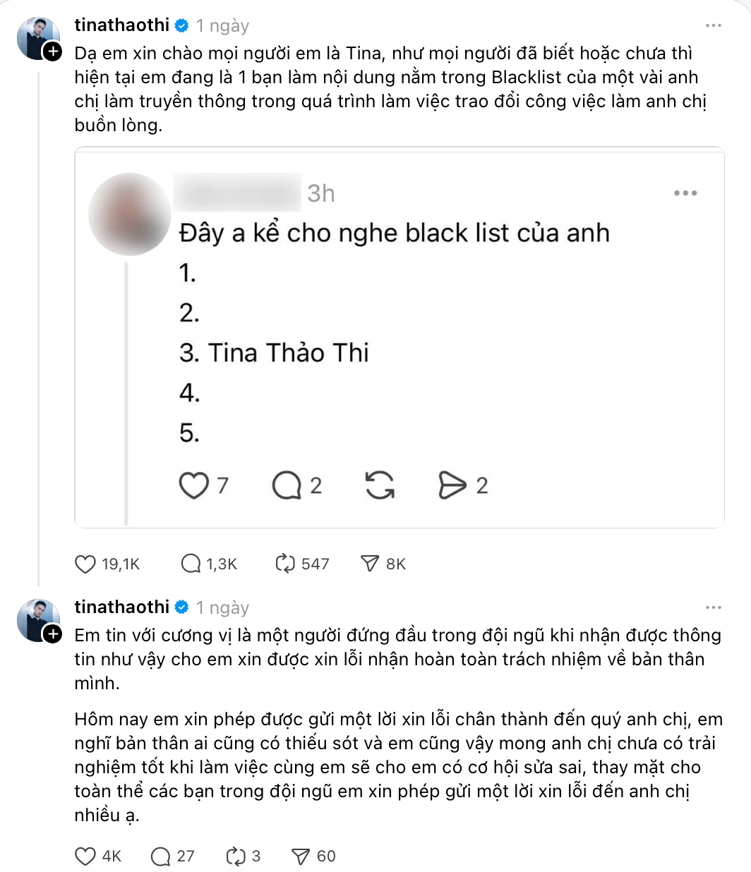 Tina Thảo Thi: Gia đình phá sản, trả dứt nợ cho mẹ, giờ bị đưa vào blacklist - Hình 3