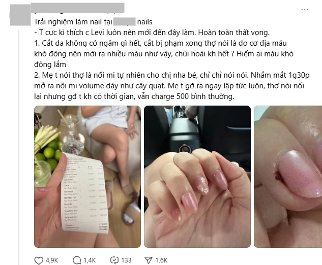 Dịch vụ tiệm nail 1 TikToker bị bóc tệ: MXH dậy sóng, thái độ bà chủ ra sao? - Hình 2