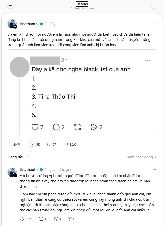 Tina Thảo Thi suy sụp sau ồn ào blacklist, nói 1 câu liền bị netizen phản ứng - Hình 5