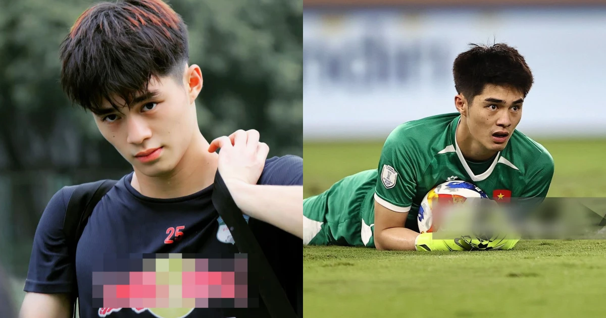 Trần Trung Kiên: Thủ môn 1m9 của U23 VN, ôm bóng như ôm người yêu, fan nữ mê mệt - Hình 10