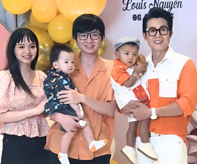 Gia Kỳ Suri Gia Đình Phép Thuật ẵm con đi tiệc Hoà Hiệp, tưởng anh em - Hình 1