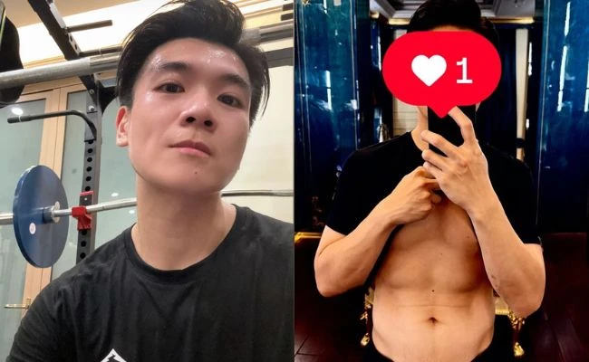 Bố đơn thân nghìn tỷ Đỗ Quang Vinh khoe body 6 múi, lộ mặt con gái thứ 3 - Hình 2