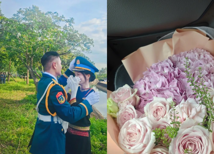 Từ A50 đến A80: Cặp chiến sĩ bất ngờ tỏ tình, cả quảng trường vỡ òa cảm xúc - Hình 1