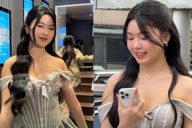 Ái nữ Quyền Linh lộ mặt thật tại sự kiện, CĐM sốc nhan sắc khác xa ảnh tự đăng - Hình 2