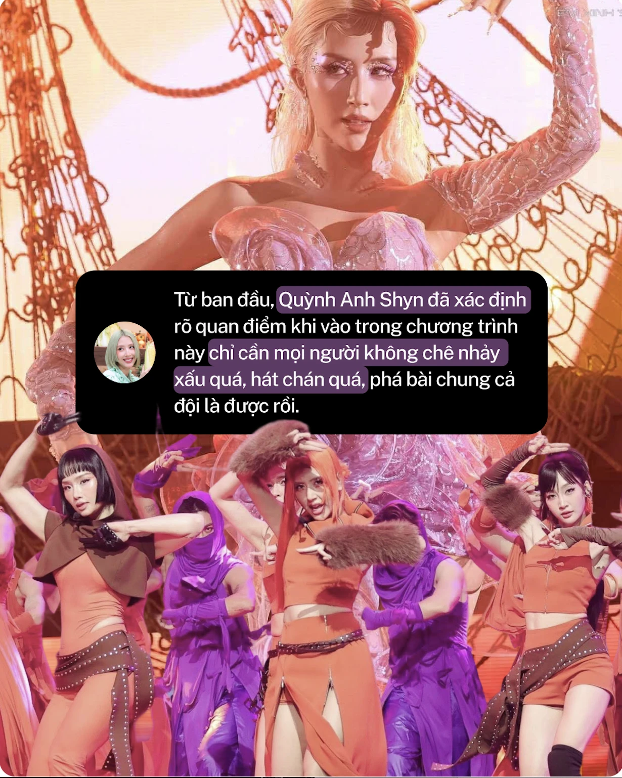 Em Xinh Quỳnh Anh Shyn: Tôi chỉ mong đừng bị chê hát chán, nhảy xấu và phá bài của đội là vui lắm rồi! - Hình 3