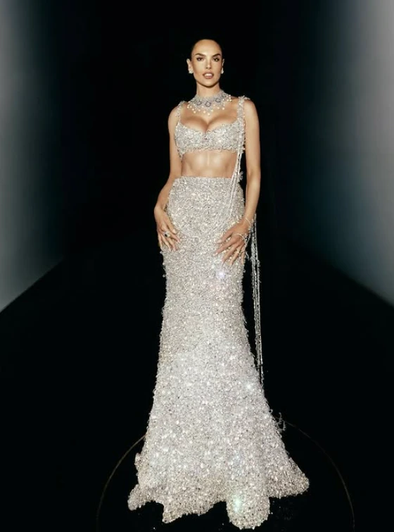 Nữ siêu mẫu Alessandra Ambrosio cuốn hút ở tuổi 44, nhan sắc gây bão - Hình 3