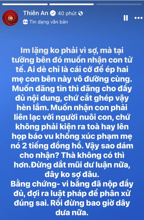 Thiên An bức xúc, tung tin nhắn xét ADN, CĐM sáng mắt lại là chiêu trò PR phim? - Hình 3