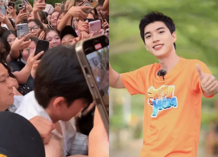 HIEUTHUHAI gặp sự cố, bị fan cuồng kéo áo sờ soạng, clip khiến netizen bức xúc - Hình 1