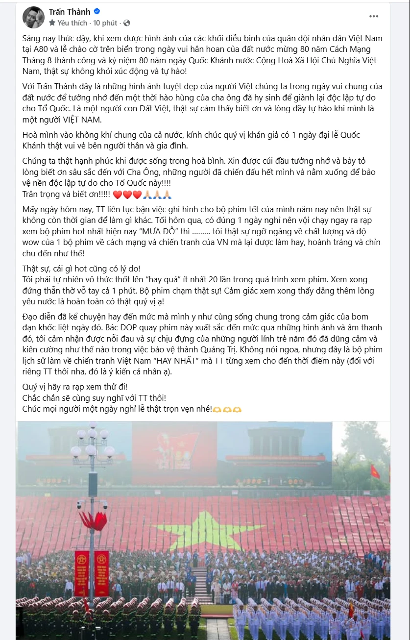 Trấn Thành ngả mũ trước Mưa Đỏ - Hình 2