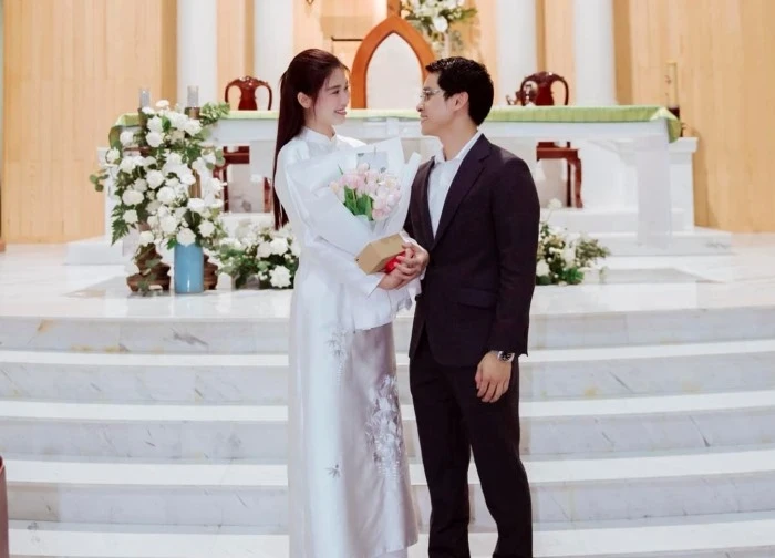 Á hậu Quỳnh Châu bí mật cùng chồng đại gia làm lễ dạm ngõ, bật mí điều sốc! - Hình 1