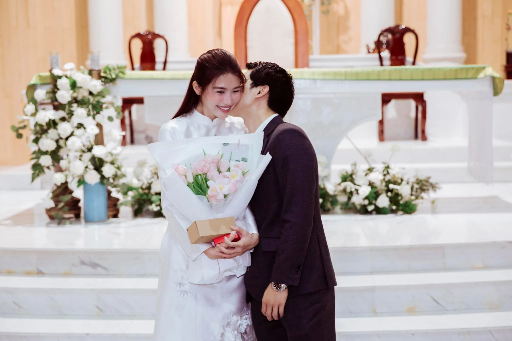 Á hậu Quỳnh Châu bí mật cùng chồng đại gia làm lễ dạm ngõ, bật mí điều sốc! - Hình 6