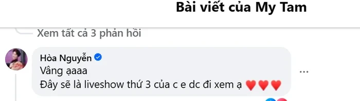 Mỹ Tâm công bố concert hoành tráng, Hoà Minzy để lại 1 câu khiến MXH dậy sóng - Hình 3