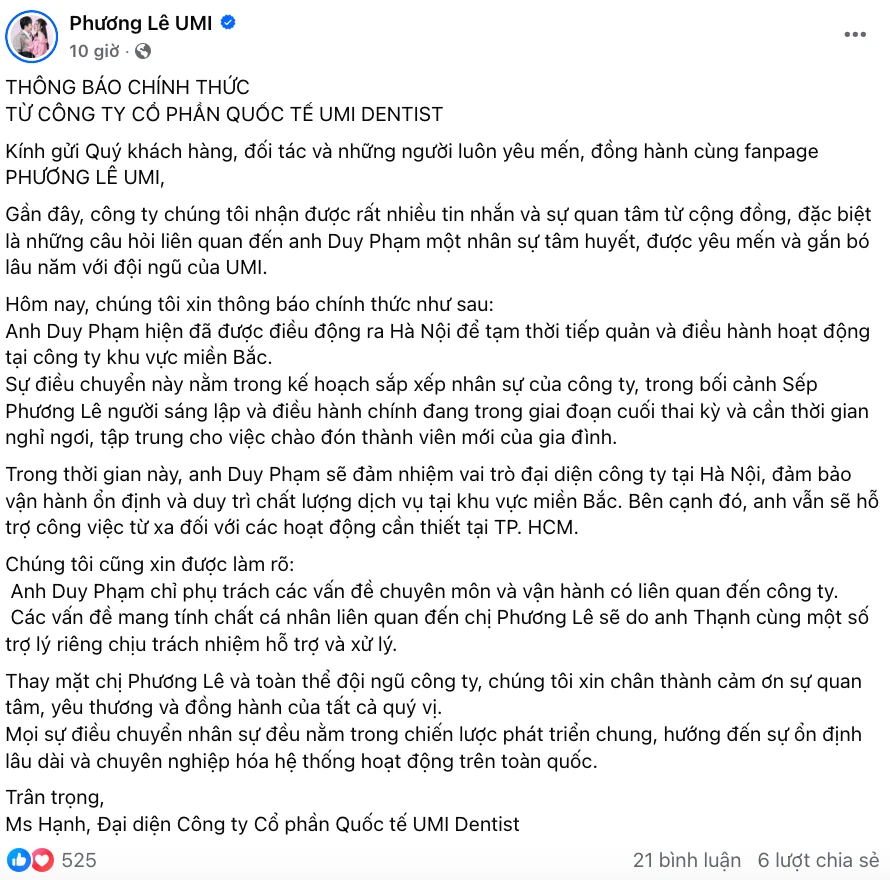 Hoa hậu Phương Lê tiếp tục đăng đàn đính chính về mối quan hệ với nam trợ lý - Hình 1
