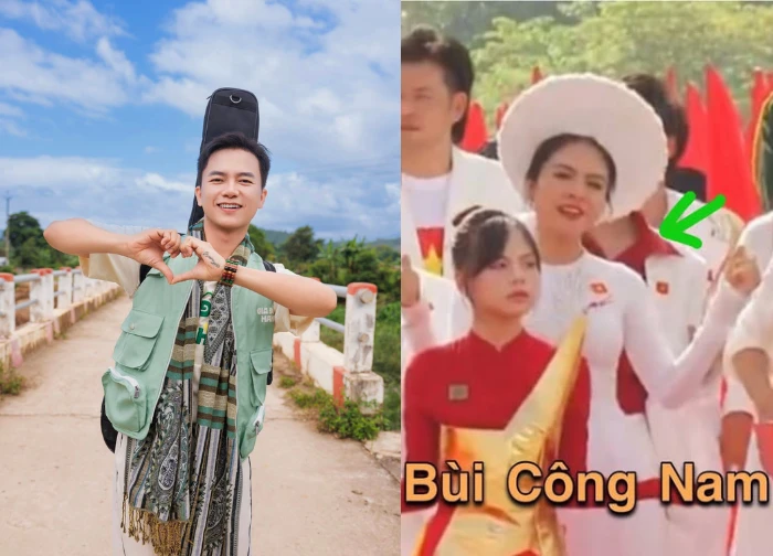 Bùi Công Nam và khoảnh khắc mất hình khi đứng cạnh dàn hoa hậu, bão MXH - Hình 1