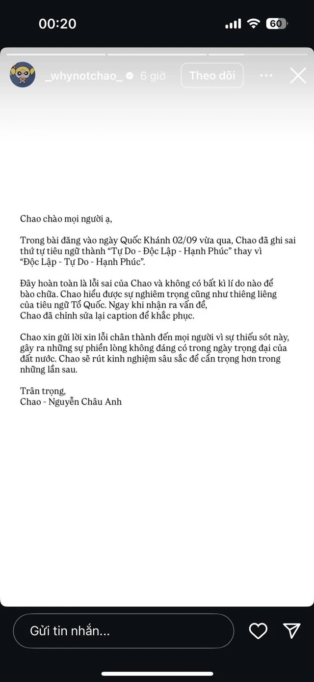 Chao gây tranh cãi vì ghi sai Tiêu ngữ Việt Nam, Jenny Huỳnh ghi điểm tuyệt đối - Hình 2