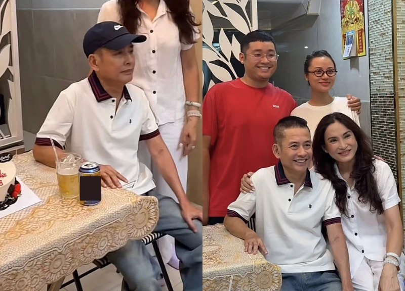 Tấn Beo khóc nghẹn trong tiệc tuổi 60, khoảnh khắc gia đình khiến CĐM lặng người - Hình 1