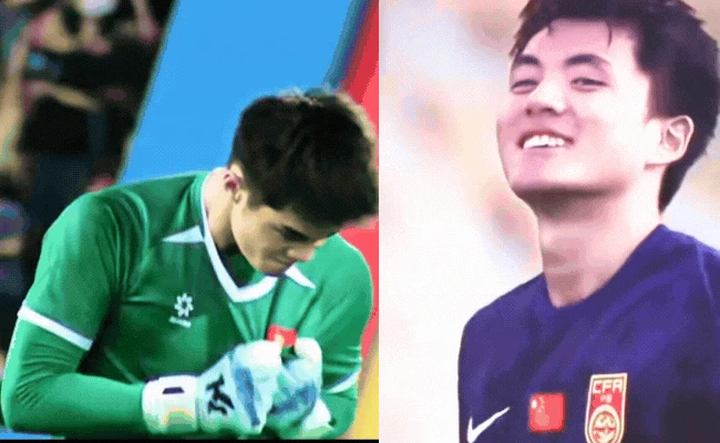 Đối thủ nặng kí của thủ môn hotboy Trần Trung Kiên ở bán kết châu Á: Gánh team U23 Trung Quốc, visual cỡ nam thần - Hình 3