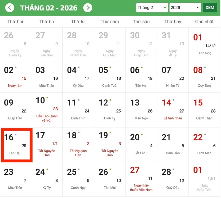 Tết Bính Ngọ 2026 chỉ có 29 Tết, đến năm 2033 mới có 30 Tết trở lại, vì sao? - Hình 1
