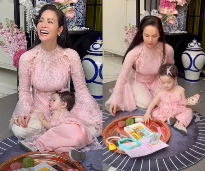 Con gái Nhật Kim Anh 1 tuổi đã kế nghiệp của mẹ, được anh trai tặng quà khủng - Hình 1