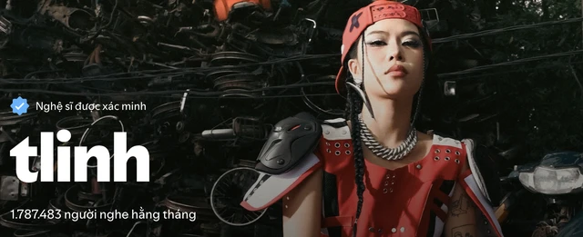 tlinh trong top 10 Spotify Việt Nam