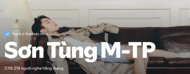 Sơn T&ugrave;ng M‑TP duy tr&igrave; vị tr&iacute; thứ hai tr&ecirc;n Spotify