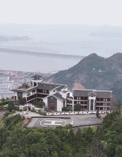 Đại gia xây biệt thự lưng tựa núi, mặt hướng hiển, xa hoa đến mức có sân đáp trực thăng - Hình 2
