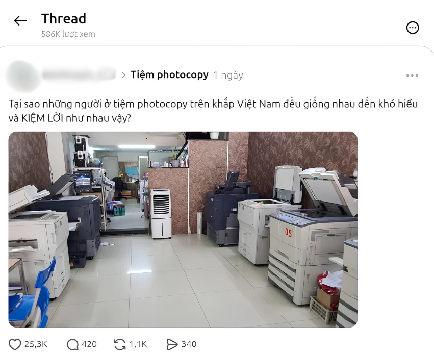 Lý do những người ở tiệm photocopy trên khắp Việt Nam đều kiệm lời? - Hình 1