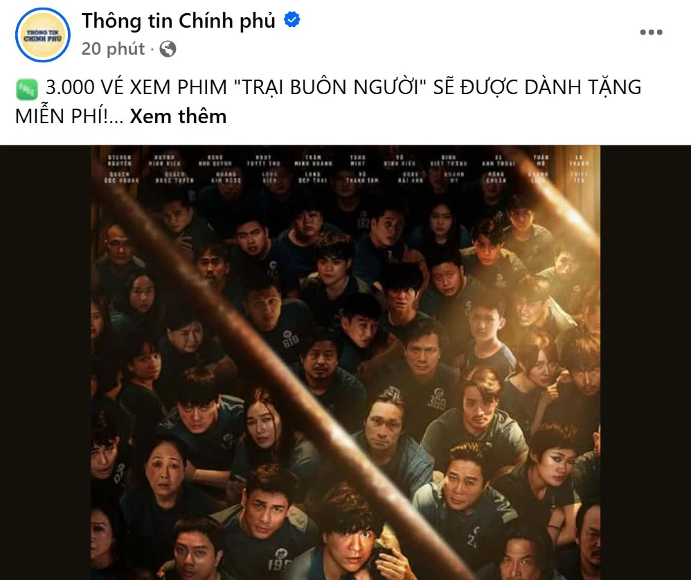 Thông tin Chính phủ tặng 3.000 vé xem phim Việt hot nhất hiện tại, đã quá Tổ quốc ơi! - Hình 1