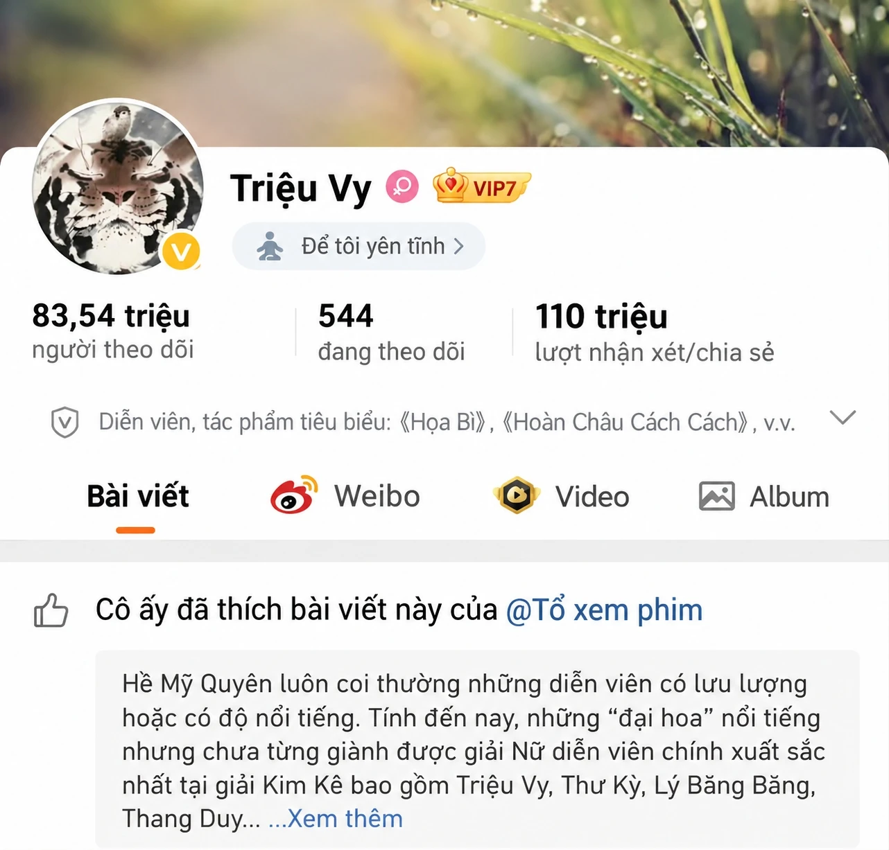 Triệu Vy bất mãn ra mặt vì bị coi thường - Hình 1