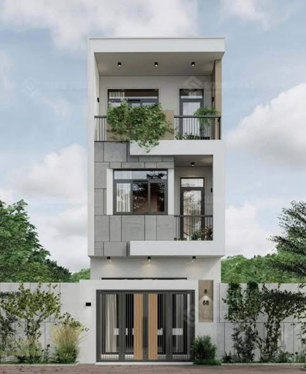 6 mẫu nhà phố 3 tầng hiện đại thịnh hành 2026 - Hình 2
