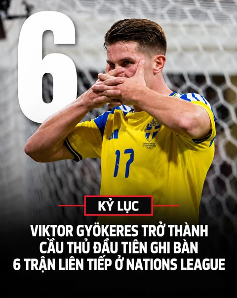 Gyokeres lập kỷ lục Nations League, fan Arsenal đòi bỏ tù Arteta - Hình 1