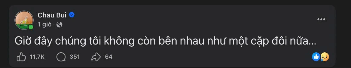 Châu Bùi: Chúng tôi không còn bên nhau như một cặp đôi - Hình 1