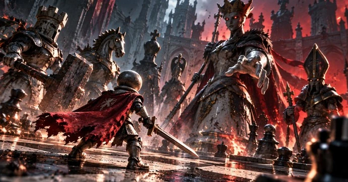 Steam sắp có một tựa game Soulslike siêu dị, biến bàn cờ thành chiến trường, phong cách chơi độc đáo - Hình 1