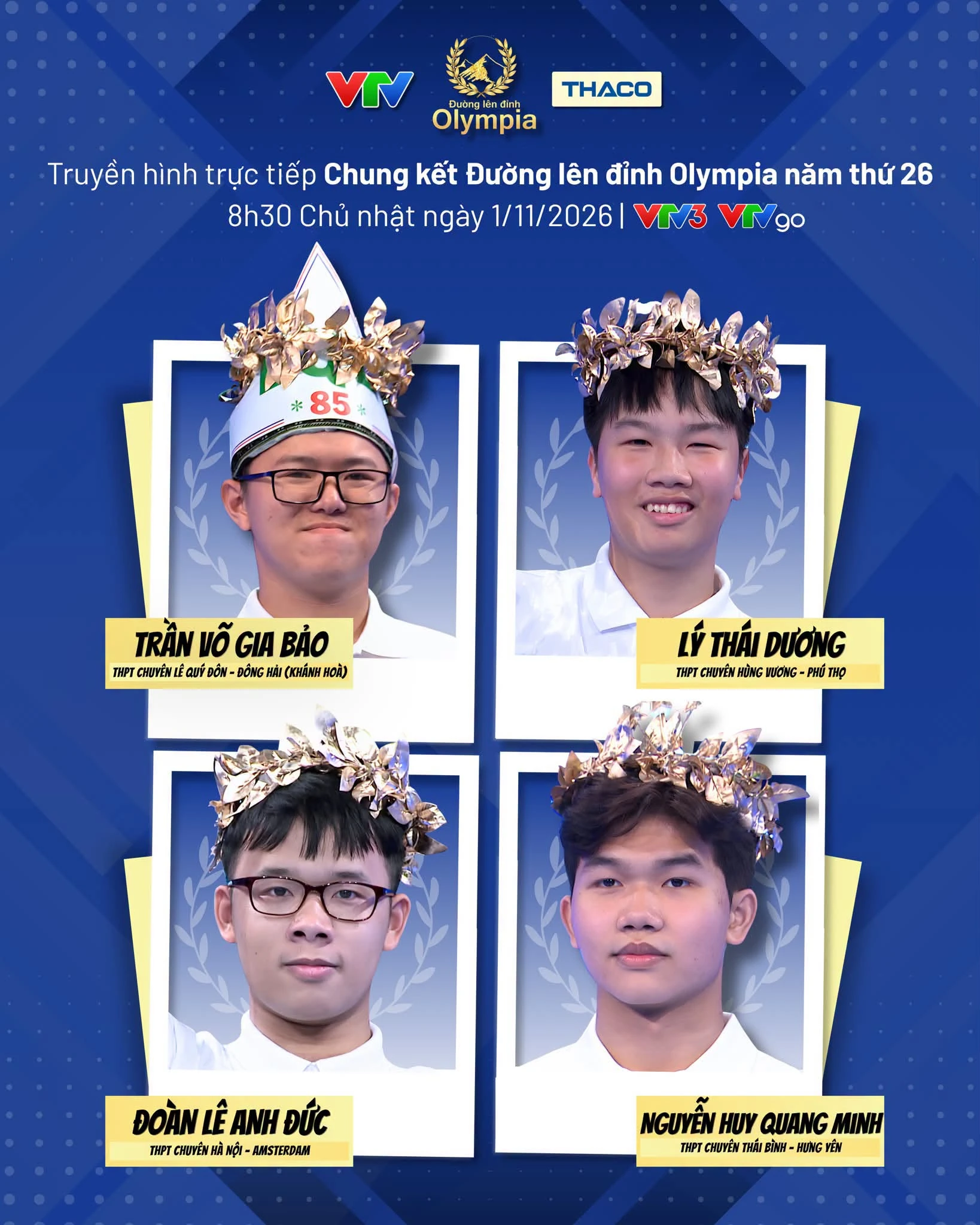 BTV Minh Tân lần đầu dẫn Chung kết Olympia: Vòng nguyệt quế chỉ dành cho 1 người nhưng đỉnh núi thành công đang chờ cả 4 em - Hình 1
