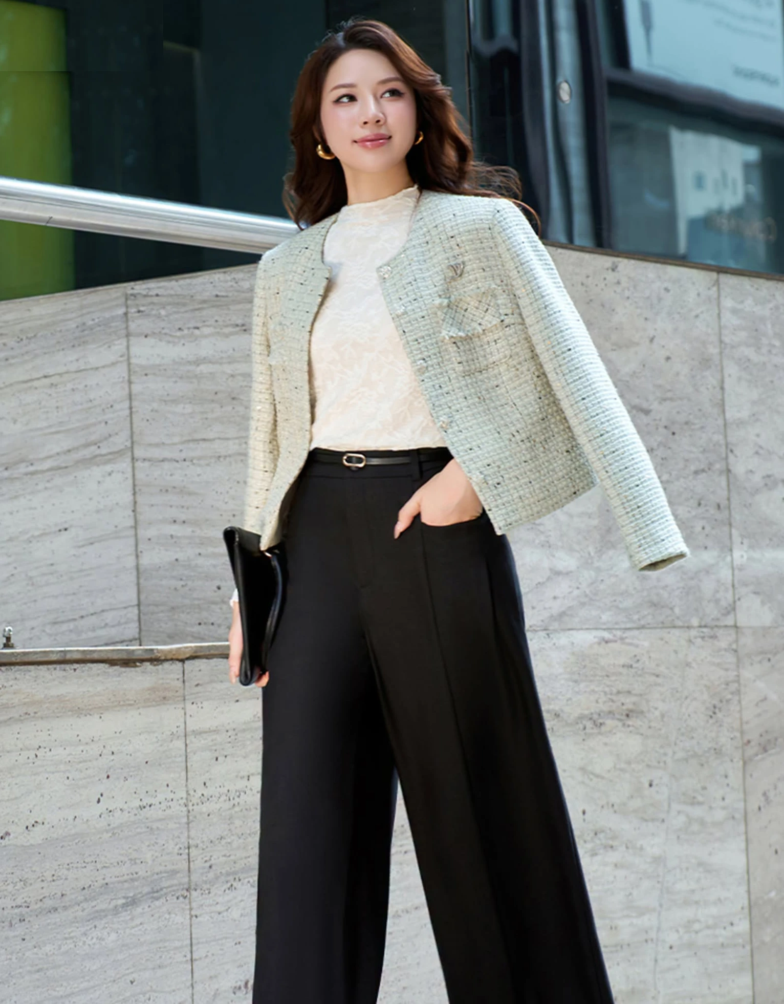 Ghi dấu ấn thanh lịch ngày thu với trang phục dạ tweed - Hình 3