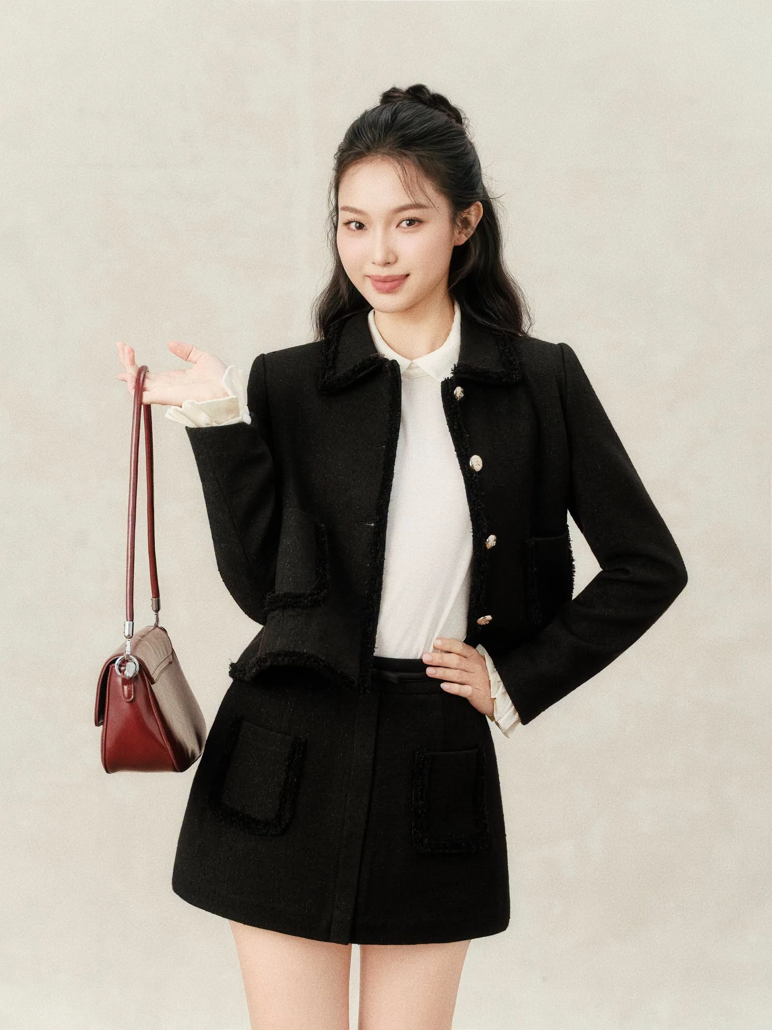 Ghi dấu ấn thanh lịch ngày thu với trang phục dạ tweed - Hình 8