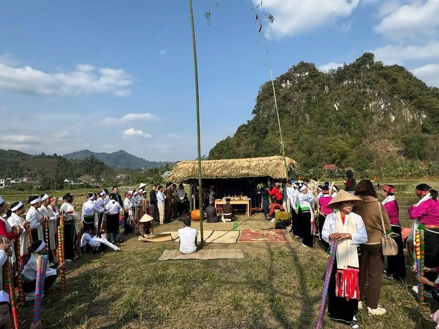 Mường Cúc điểm hẹn đầu năm giữa hồn lúa và tầng mây trắng - Hình 1