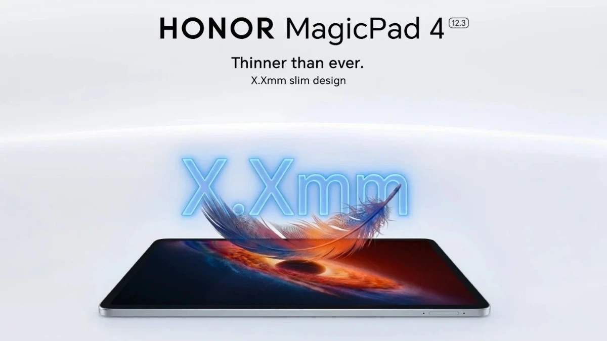 HONOR MagicPad 4 lộ diện: Màn hình 165Hz và thân máy mỏng kỷ lục dưới 5mm - Hình 3