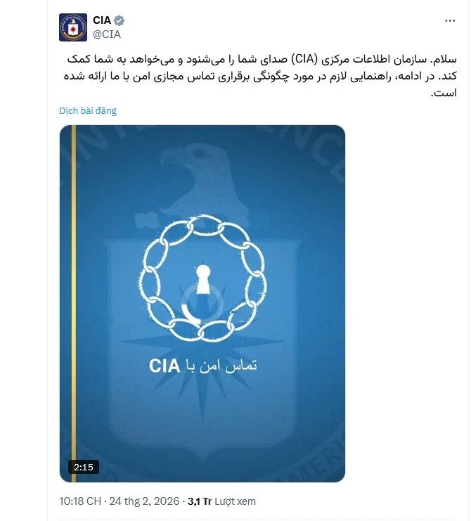 CIA mở chiến dịch tìm kiếm nguồn tin ở Iran - Hình 1