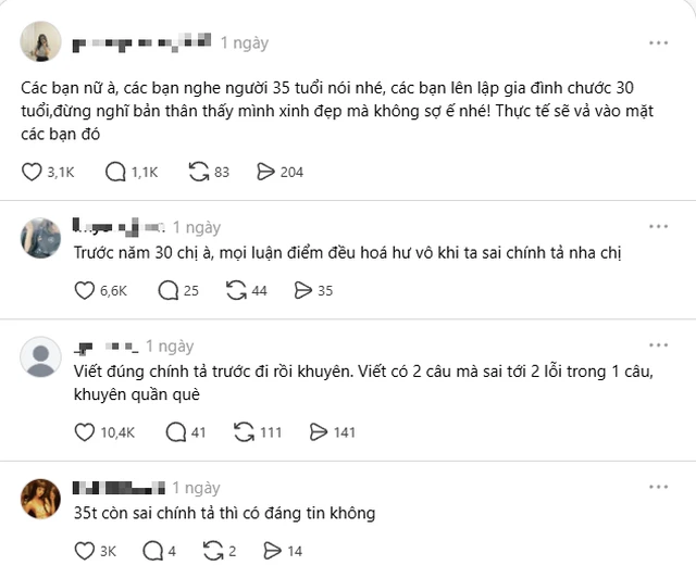 Cô gái 35 tuổi khiến MXH sôi sục khi chân thành khuyên Lấy chồng trước 30 không thực tế sẽ vả mặt - Hình 1