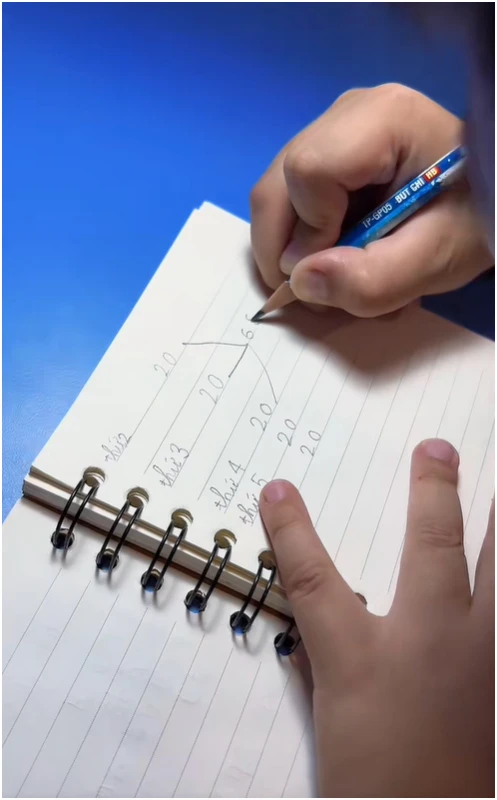 Bé trai lớp 1 ở TP.HCM gây sốt với series tiêu 20K mẹ cho, có sổ ghi chép chi tiêu theo ngày - Hình 3