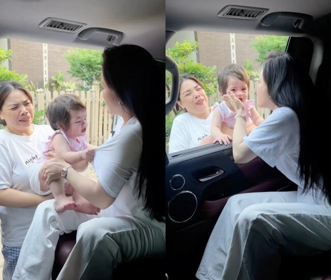 Nhật Kim Anh xúc động trước khoảnh khắc con gái bịn rịn tiễn mẹ đi làm - Hình 1