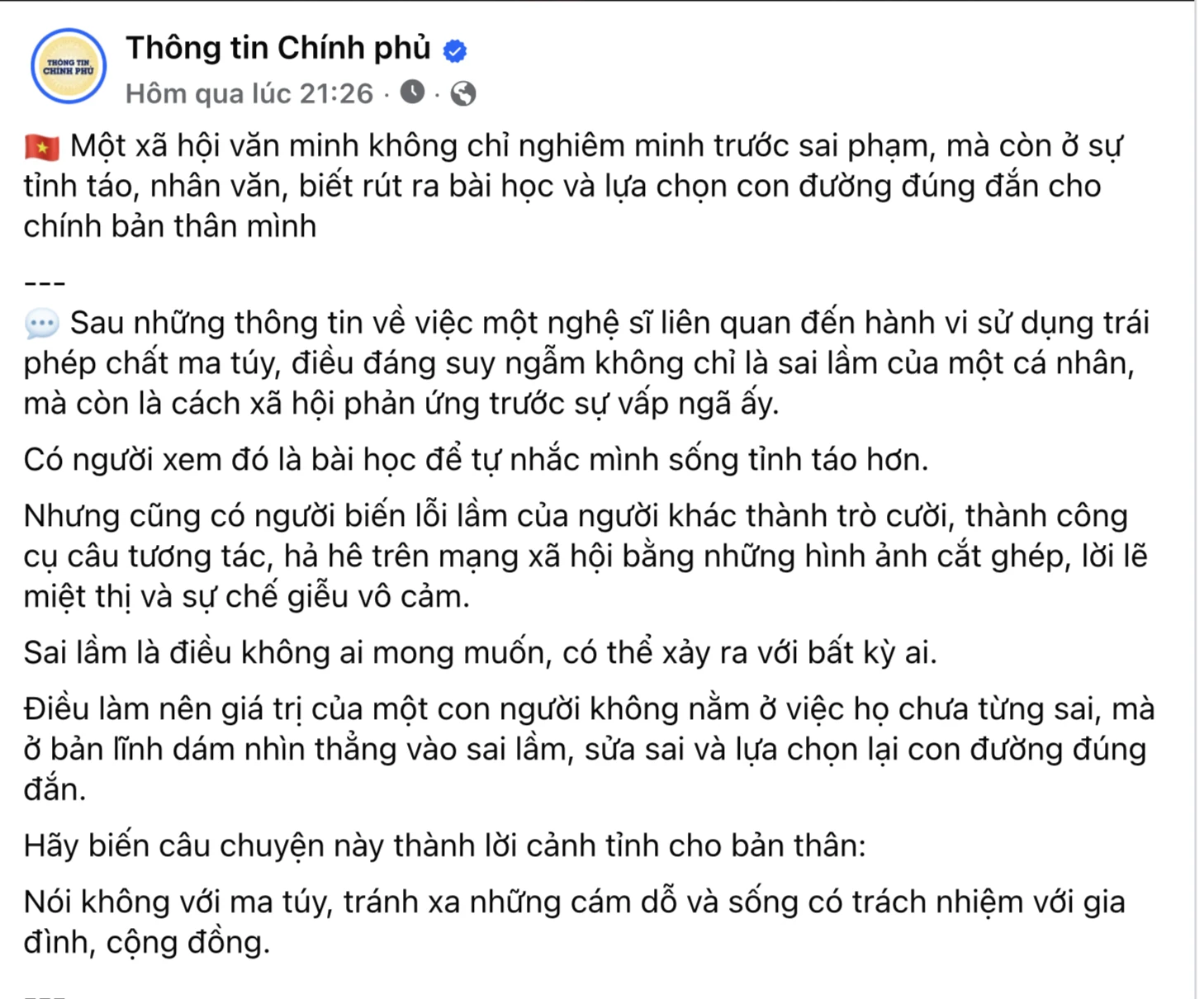 Chia sẻ của nữ nghệ sĩ là Phó viện trưởng về Miu Lê lên thẳng trang Thông tin Chính phủ - Hình 2