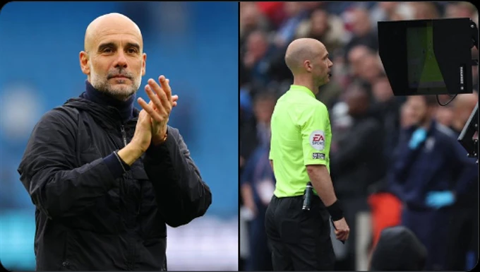 Pep Guardiola va chạm từ trọng tài tới VAR - Hình 1