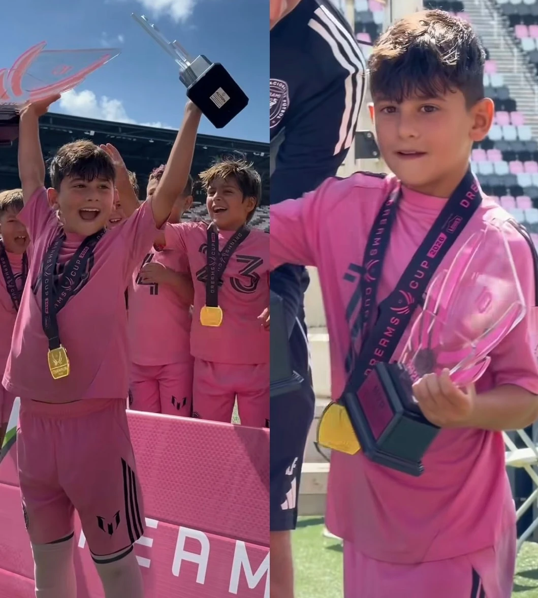 Gen Messi quá đỉnh: Cậu út Ciro Messi giành giải Vua phá lưới và MVP ở tuổi lên 8 - Hình 1
