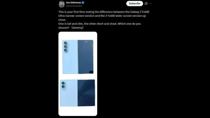 Lộ diện thiết kế Galaxy Z Fold8 và Z Fold8 Ultra: Samsung thay đổi chiến thuật màn hình - Hình 1