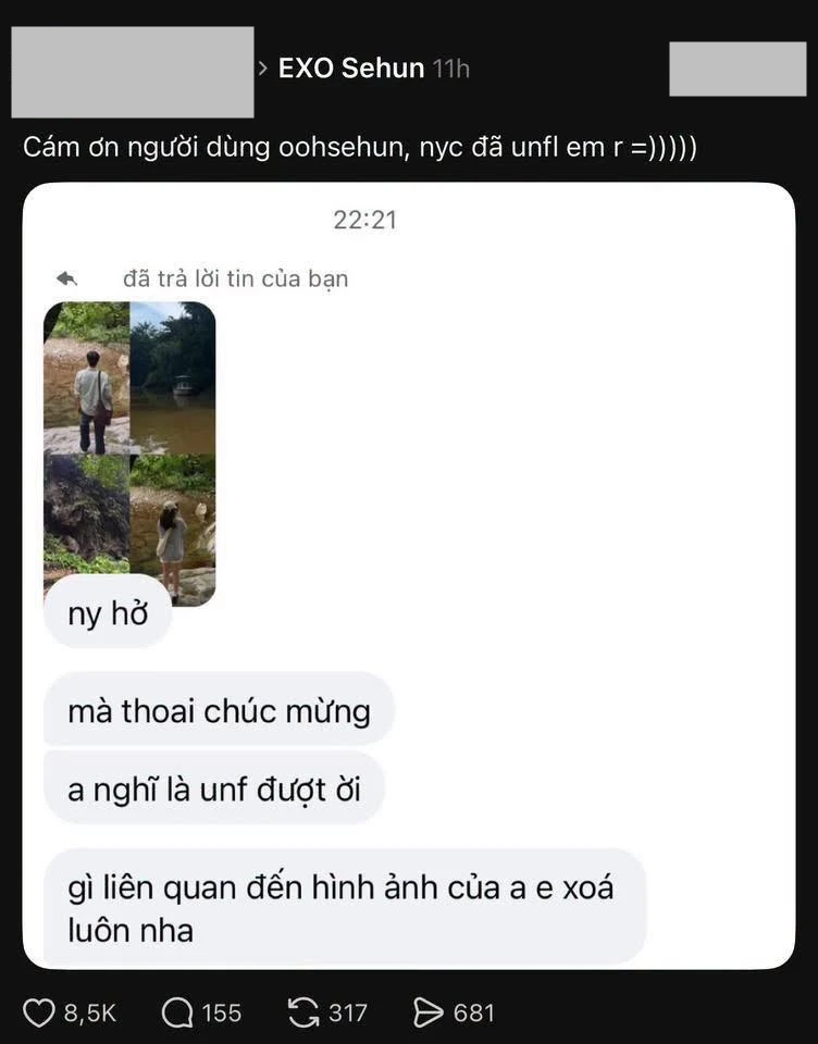 Trend Oh Sehun đang viral khắp MXH là gì? Người yêu cũ, mập mờ đồng loạt hỏi thăm khiến ai cũng muốn thử - Hình 3