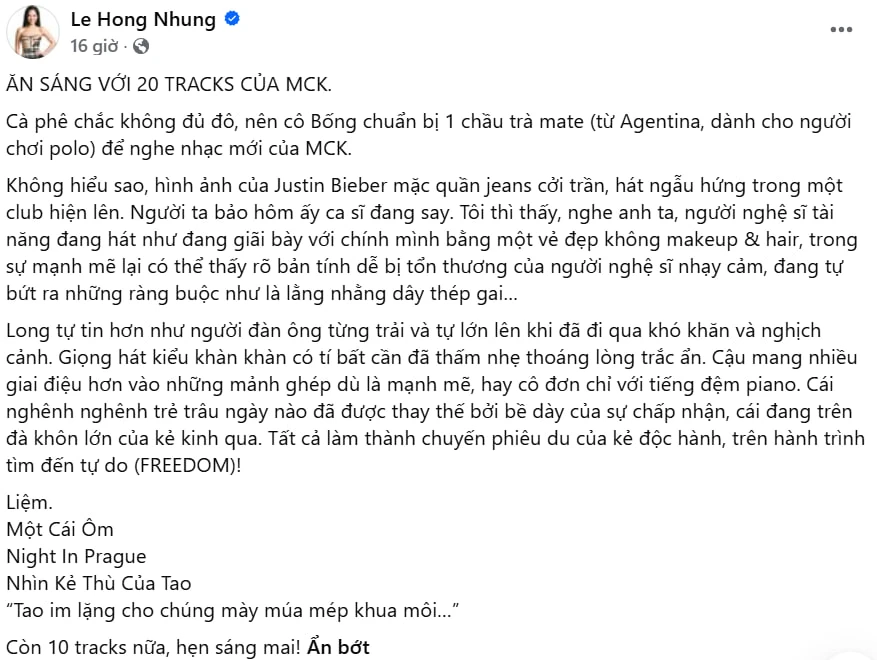 Diva hàng đầu Việt Nam so MCK như Justin Bieber - Hình 1