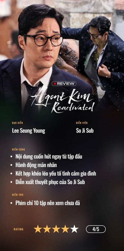 Agent Kim Reactivated: So Ji Sub tái xuất quá gắt, đấm phát nào ăn tiền phát đó - Hình 6